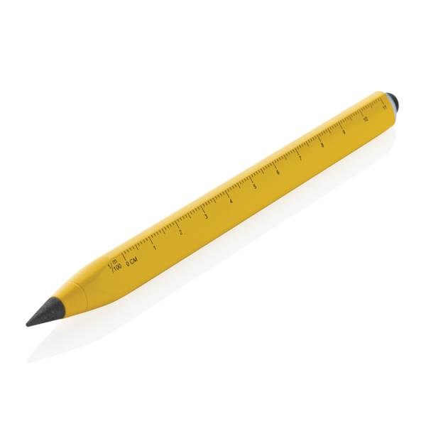 Obrázky: Nekonečná viacúčelová ceruzka z rec.hliníka, žltá