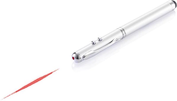 Obrázky: Strieborné mosadzné pero s laserom a stylusom 4 v1, Obrázok 4