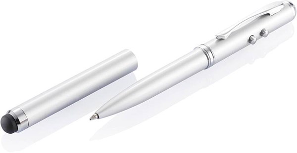 Obrázky: Strieborné mosadzné pero s laserom a stylusom 4 v1, Obrázok 5