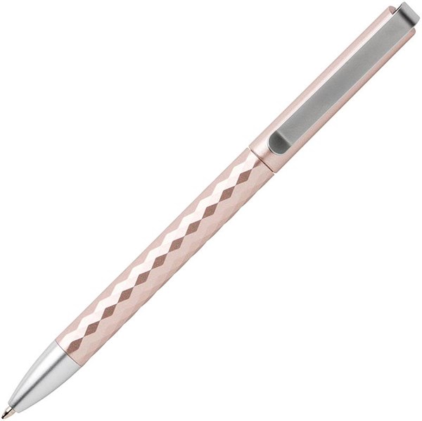Obrázky: Plastové pero s kovovým klipom, ružové, Obrázok 2
