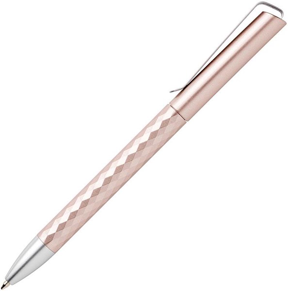 Obrázky: Plastové pero s kovovým klipom, ružové, Obrázok 3