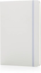 Obrázky: Biely poznámkový blok A5 s pevnými doskami