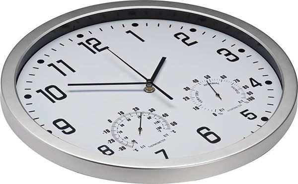 Obrázky: Biele hodiny s odnímateľnou reklamnou plochou, Obrázok 5
