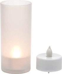Obrázky: Plastový svietnik 9,7 cm s LED svetlom