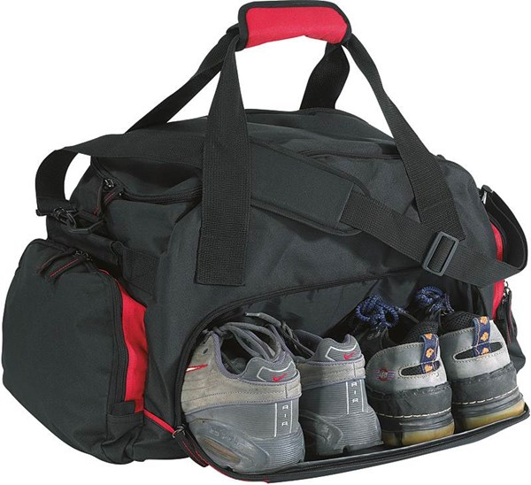 Obrázky: Červená športová taška s diel. na dva páry topánok, Obrázok 2