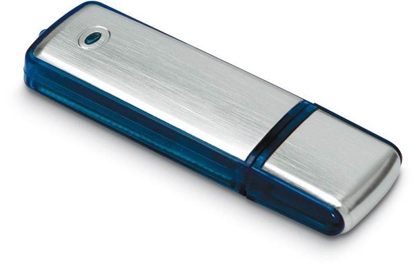 Obrázky: USB kľúč 2 GB, transparentná modrá