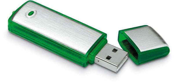 Obrázky: USB kľúč Megabyte, 16 GB, zelená-strieborná
