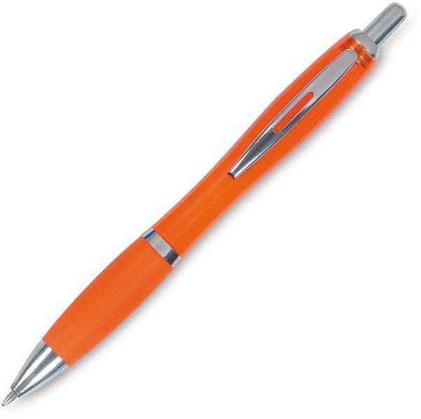 Obrázky: OKAY,guličkové pero,transparentná oranžová
