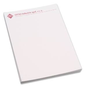 Obrázky: Poznámkový blok A4 lepený biely,100 listov,1f tlač