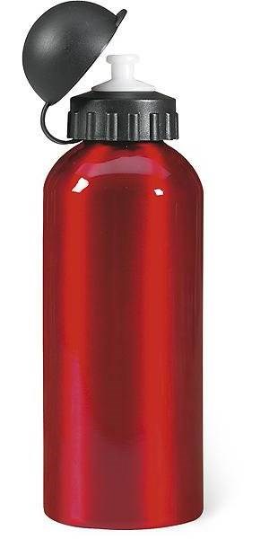 Obrázky: Kovová fľaška - 600 ml, červená, Obrázok 2