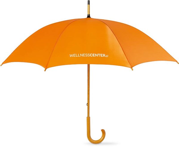 Obrázky: Klasický dáždnik so zahnutou rúčkou, oranžová, Obrázok 2