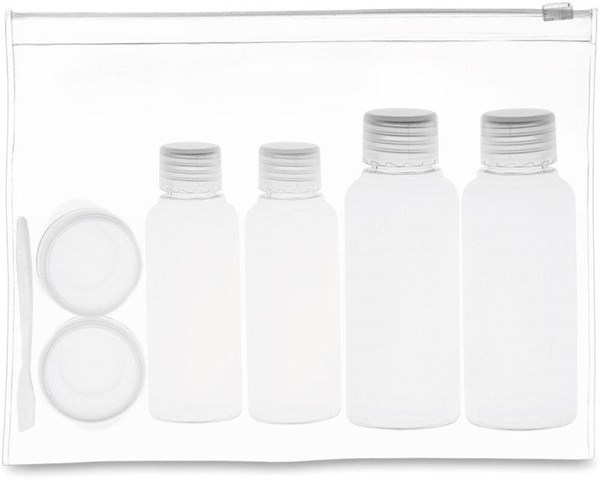 Obrázky: Cestovné puzdro s prázdnymi fľaškami,transparentná, Obrázok 3
