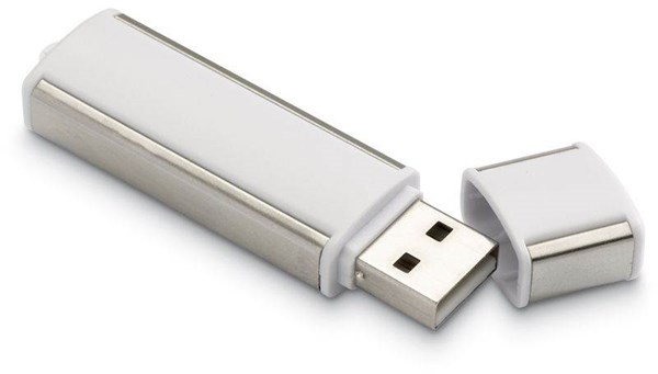 Obrázky: USB kľúč 8 GB, biela, Obrázok 2