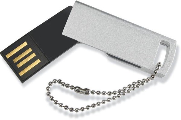 Obrázky: USB kľúč 4 GB, matná strieborná, Obrázok 2