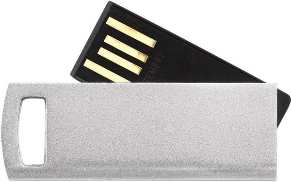 Obrázky: USB kľúč 4 GB, matná strieborná, Obrázok 3