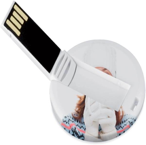Obrázky: Rondocard biely oválny USB disk 2GB, Obrázok 2