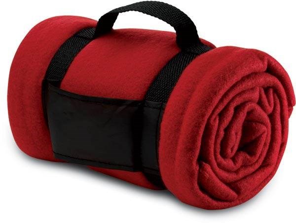 Obrázky: Červená flísová deka