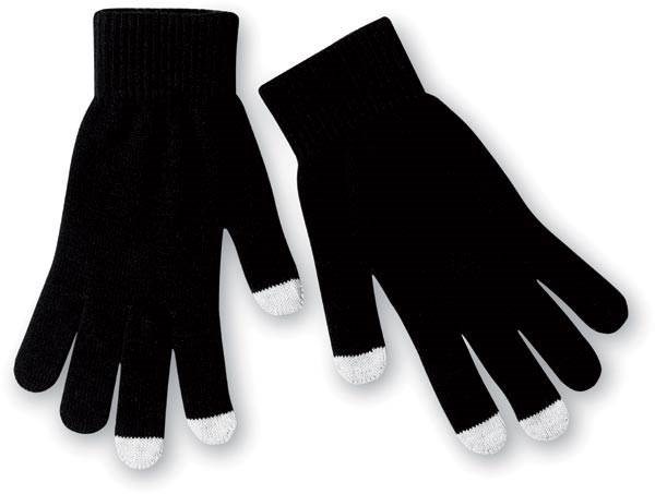 Obrázky: Čierne rukavice pre smartphone, Obrázok 2