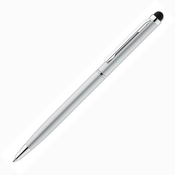 Obrázky: Tenké matné kovové guličkové pero so stylusom 2v1, Obrázok 2