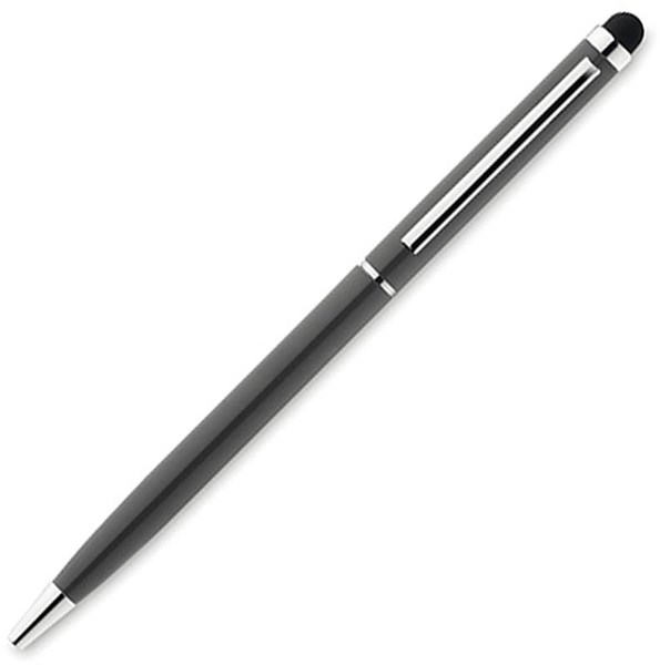Obrázky: Antracitové kovové guličkové pero so stylusom 2v1