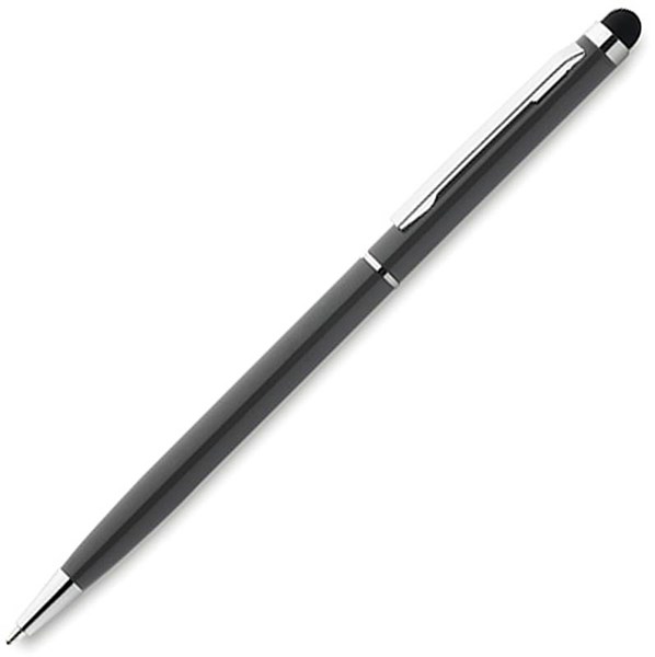Obrázky: Antracitové kovové guličkové pero so stylusom 2v1, Obrázok 2