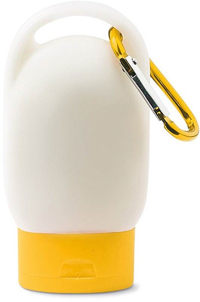 Obrázky: Opaľovacie mlieko v nádobke so žltou karabínou, Obrázok 2
