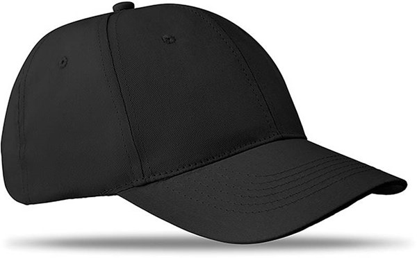 Obrázky: Šesťpanelová baseballová čiapka, čierna