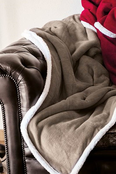 Obrázky: Béžová flísová deka s podšitím a komplimentkou, Obrázok 3