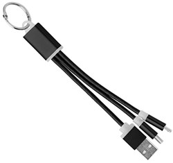 Obrázky: Čierny prívesok s krúžkom na kľúče +USB konektormi