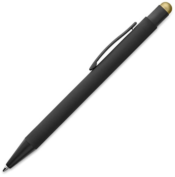 Obrázky: Čierne hliníkové pero so zlatým stylusom, Obrázok 2