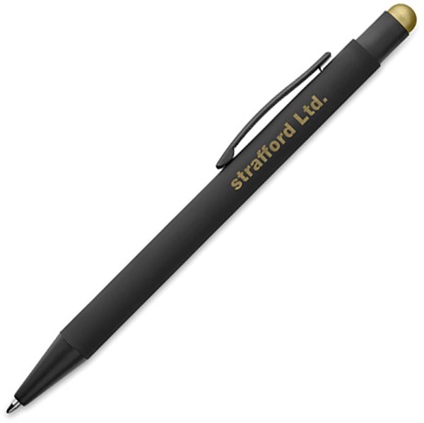 Obrázky: Čierne hliníkové pero so zlatým stylusom, Obrázok 3