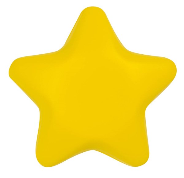 Obrázky: Žltá antistresová hviezda z mäkkého polyuretánu