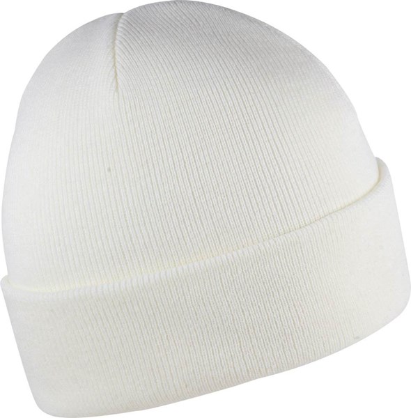 Obrázky: Zimná dvojvrstvová akrylová pletená čiapka biela