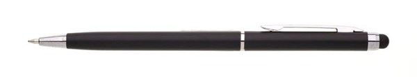 Obrázky: Plastové guličkové pero TEMA čierne so stylusom