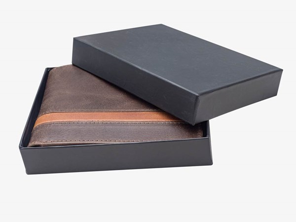 Obrázky: Pánska kožená peňaženka z matnej hnedej kože, Obrázok 3