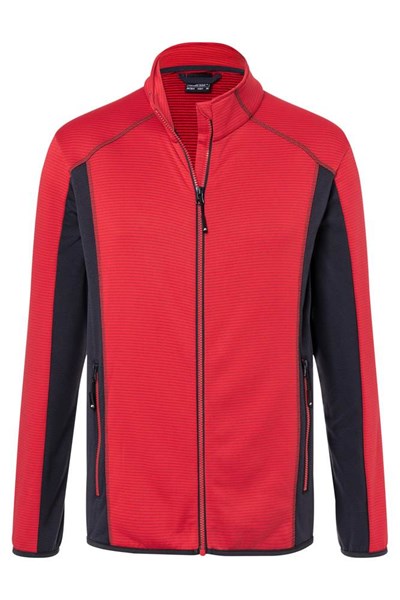 Obrázky: STRETCH FLEECE JACKET 200 červeno-antracitová L, Obrázok 5