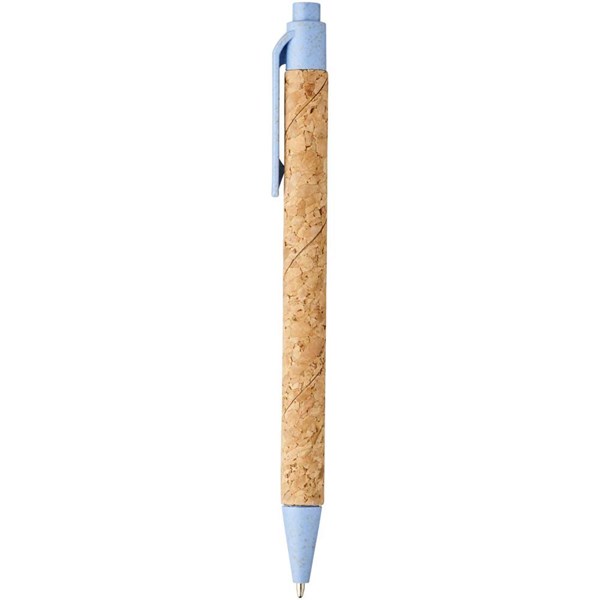 Obrázky: Guličkové pero z korku a pšeničnej slamy, modré, Obrázok 6