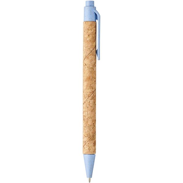 Obrázky: Guličkové pero z korku a pšeničnej slamy, modré, Obrázok 7