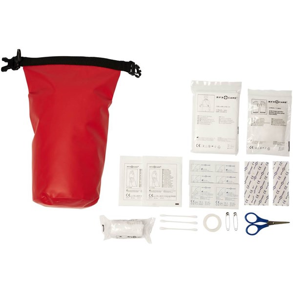 Obrázky: 30dielna vodoodolná taška prvej pomoci, červená, Obrázok 4
