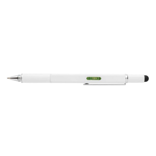 Obrázky: Biele multifunkčné guličkové pero z hliníka 5 v 1, Obrázok 6