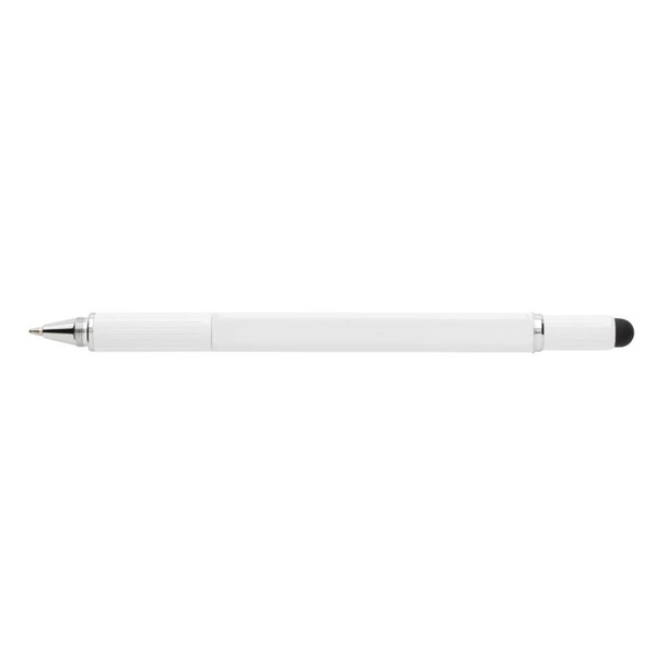 Obrázky: Biele multifunkčné guličkové pero z hliníka 5 v 1, Obrázok 7
