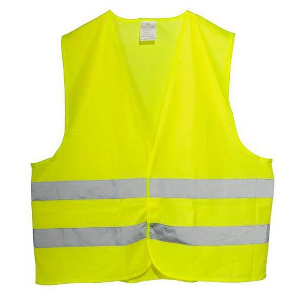 Obrázky: Žltá reflexná vesta z polyesteru, veľ. L