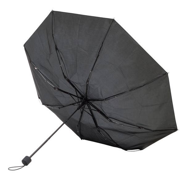 Obrázky: Čierny manuál. voči vetru odolný skladací dáždnik, Obrázok 2