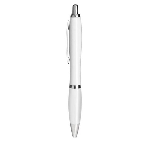 Obrázky: Biele guličkové pero s antibakteriálnym telom s nano striebrom, Obrázok 3