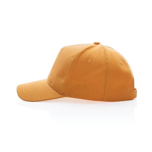 Obrázky: Oranžová 5 dielna čiapka, recyklovaná bavlna 280g, Obrázok 3