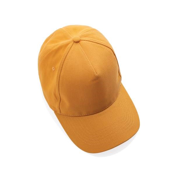 Obrázky: Oranžová 5 dielna čiapka, recyklovaná bavlna 280g, Obrázok 6