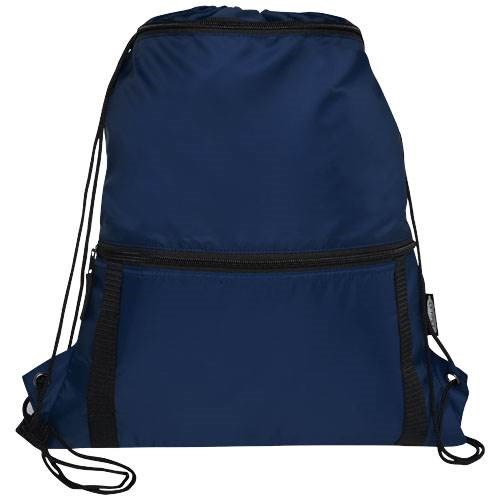 Obrázky: Recyklovaný tm.modrý skladací ruksak,predné vrecko, Obrázok 8