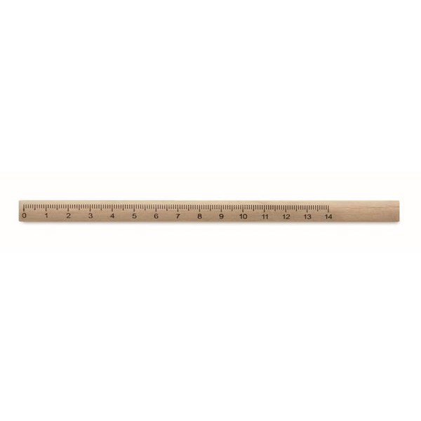 Obrázky: Prírodná tesárska ceruzka s pravítkom 14 cm