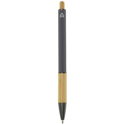 Obrázky: Šedé guličkové pero - recykl. hliník/bambus, MN, Obrázok 2