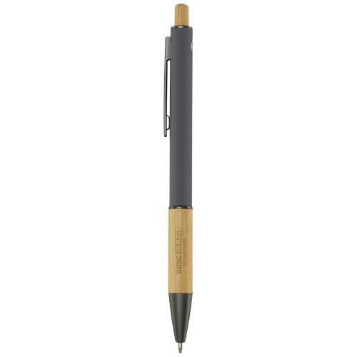Obrázky: Šedé guličkové pero - recykl. hliník/bambus, MN, Obrázok 6